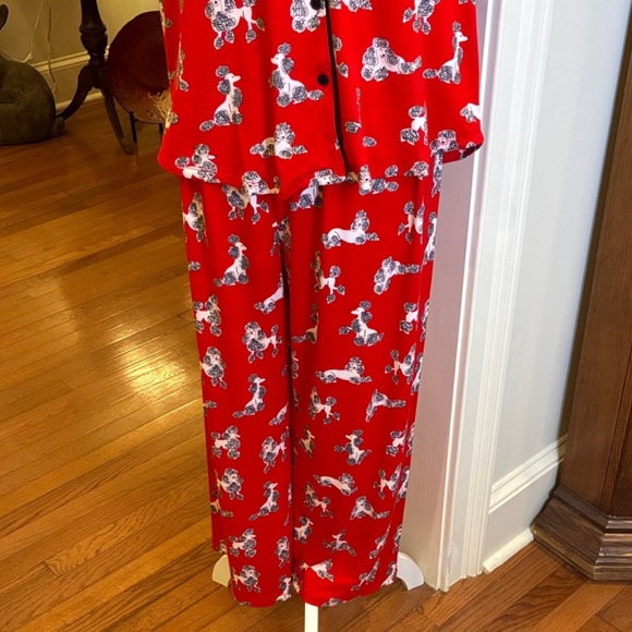 kate spade Red Pajama Set with Dog Print Poodle 🐩 - Picture 6 of 11